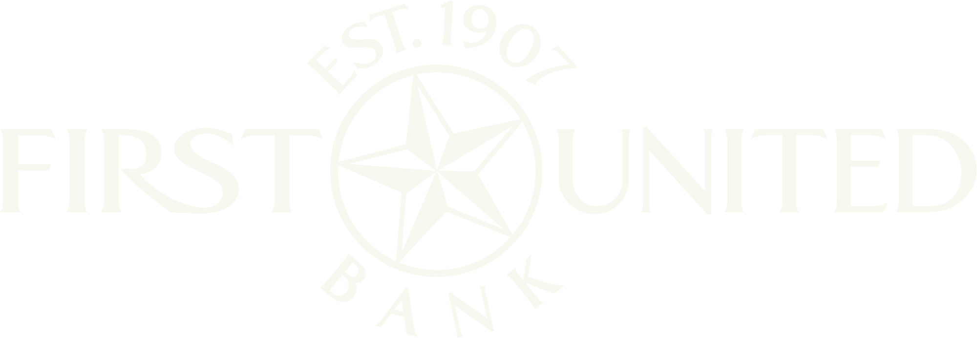First United Bank White Logo